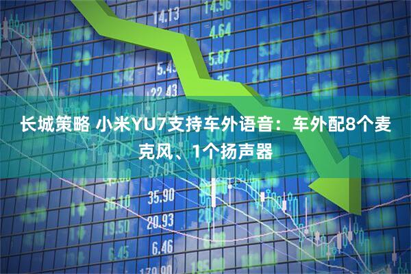 长城策略 小米YU7支持车外语音：车外配8个麦克风、1个扬声器